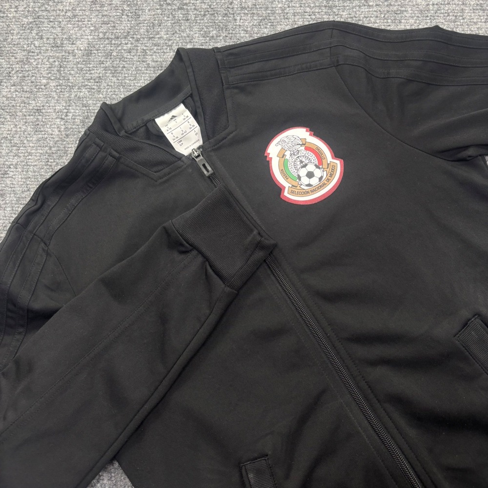 Adidas Mexico Soccer Track Jacket Small Black FMF Full Zip Kids‎